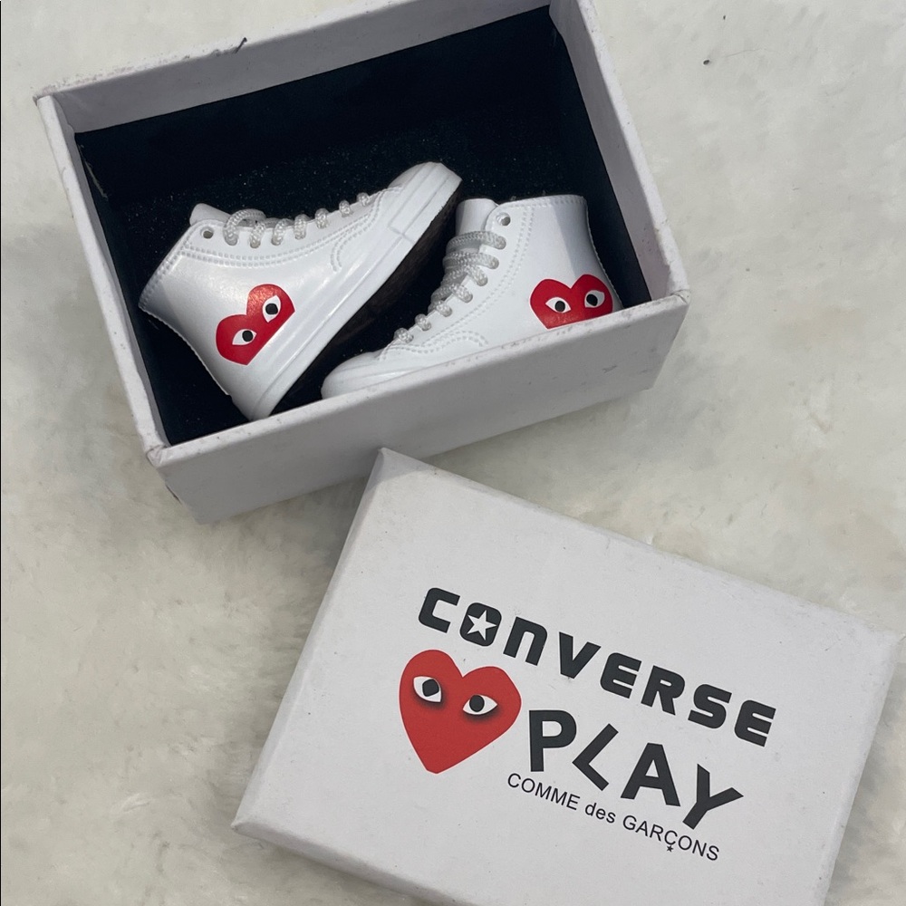 Converse x CDG PLAY Mini Sneaker | Display Gift or Keychain | Unique Collectible